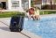 Product by the pool;Family at the Background 产品在岸边；家庭在后景